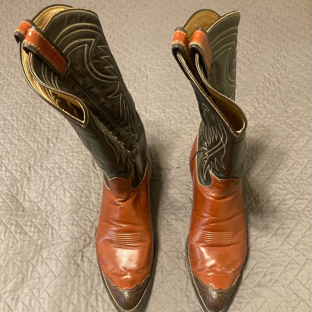 Vintage Tony Lama Black Label Western Boots